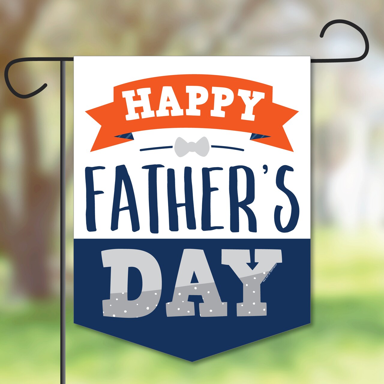 Big Dot of Happiness Happy Father's Day - Outdoor Home Decorations - Double-Sided We Love Dad Party Garden Flag - 12 x 15.25 inches